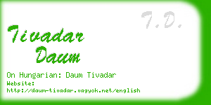 tivadar daum business card